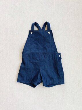 Mabo Denim Chambray Short Overalls | Size 8/9